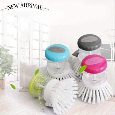 China Sustainable Daily Adding Dishwashing Liquid Brush Dishwashing Detergent Brush Universal Automatic Cleaning Brush for sale