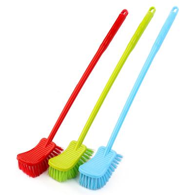 China Hot Sale Household Cleaning Cheap Price pp Handle Double Sides Hockey Mini Toilet Brush For Bathroom Deep-cleaning Beech for sale