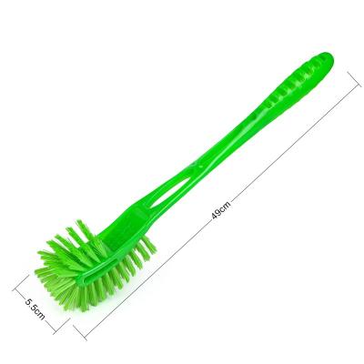 China Factory direct sales viable all kinds of stainless steel double handle toilet cleaning brush sides hockey brush for bathroom toilet for sale