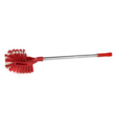 China Low Price Sustainable High Quality Bathroom Stainless Steel Handle Toilet Sweep Double Sided Hockey Cleaning Toilet Brush for sale