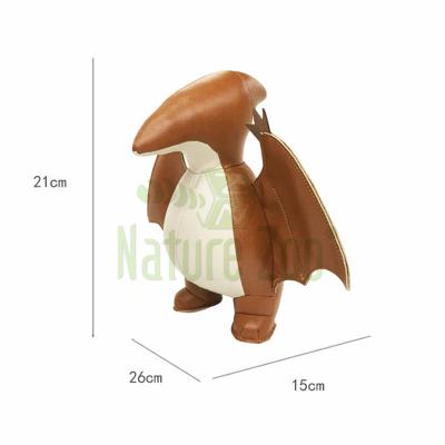 China Creative dimetrodon dinosaur bookends art decorations synthetic-leather crafts decor modern home furnishing modern coffee table for sale