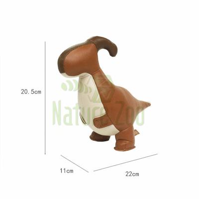 China Modern home decor handmade modern home decor coffee table supplying art decoration synthetic-leather craft creative parasaurolopus dinosaur for sale