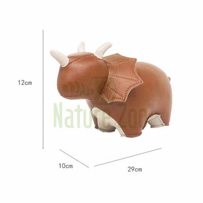 China Modern home decor handmade modern home decor coffee table supplying art decoration synthetic-leather triceratops parasaurolopus creative dinosaur for sale