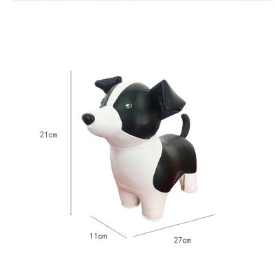 China Modern Home Decor Handmade Modern Home Decor Coffee Table Furnishing Creative Art Decoration Synthetic-Leather Triceratops Border Collie Dog for sale