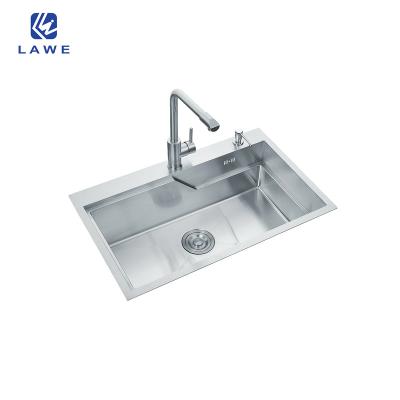 China Without Faucet Single Bowl Kitchen Sinks With Faucet And Soap Dispenser Sink With Multiple Types Drainer Handmade Sink for sale