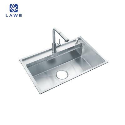 China Without Faucet Single Bowl Kitchen Sinks With Or Without Faucet And Soap Dispenser Noise Reduction Sink With Drainer K Handmade Sink for sale