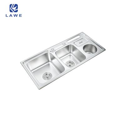 China Without Faucet Multifunctional Smart Laundry Sink Gold Sink With Double Bowl Stainless Steel Kitchen Sink for sale