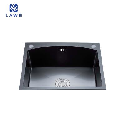 China Without Faucet Factory Direct Easy Clean Material 304 Stainless Steel Handmade Sink With Vegetable Single Bowl Wash Sink Kitchen Sink for sale