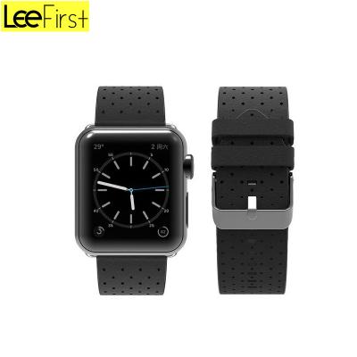 China New Arrival Handmade Whip Frosted Leather Multi-holes Watch Band For iWatch Series /Apple Watch for sale