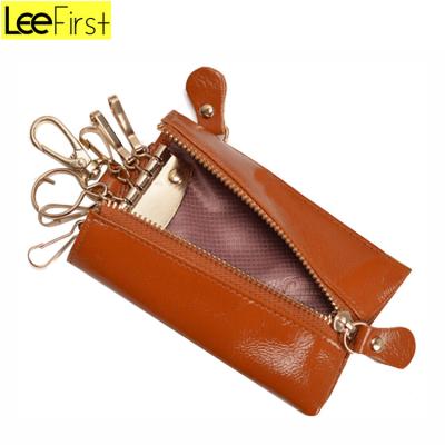 China Handmade Hot Seller Of Car Key Case Key Pocket Car Key Chain Waxy Leather Smart Bag for sale