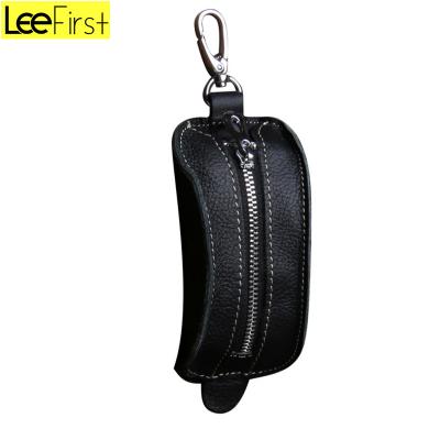 China Handmade Men Key Holder Genuine Zipper Cover Case With Dumpling Shape for sale