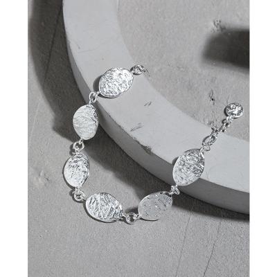 China FASHIONABLE 925 Sterling Silver Leaf Texture Bracelet for Women Fashion Jewelry for sale