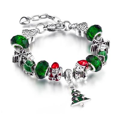 China DIY Fashion Jewelry Crystals Rhinestone Tree Charm Bracelet Women Bracelets Christmas Handmade Jewelry for sale