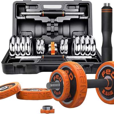 China BunnyHi YL023 Fitneas Gym Buy 20KG Anti-Slip Weight Set Adjustable Weight Lifting Dumbbell Barbell for sale