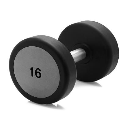 China BunnyHi Eco-Friendly YL040 Gray Neoprene Rubber Dumbbell 20kg Fixed China Dumbbell Price for sale