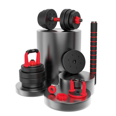 China BunnyHi YL042 Fitness Dumbell Kit Dumbles Adjustable Dumbbell Barbell Rubber Set Anti-Slip Weight Adjustable Gym for sale