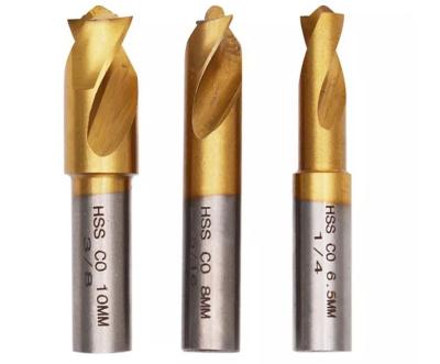 China HSS-E Cobalt M35 3Pcs Hss Cobalt Spot Welding Drill Bits With Storage Aluminum Case for sale