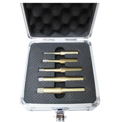 China Easy Carry M14 Porcelain Tile Granite Core Diamond Core Vacuum Brazed Marble Drill Bit Set With Hole Saw for sale