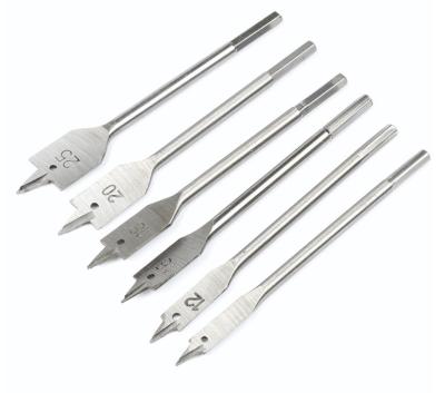 China 6piece woodworking quick change woodworking titaniumcoating flat drill bit set woodworking drill bit for sale