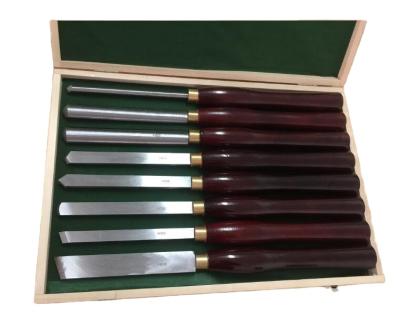 China 8PCS Carving Carving Chisel Woodworking Tool ToAuto HSS Lathe Turning Chisel Set 8 Pieces Set For Wood Turning for sale