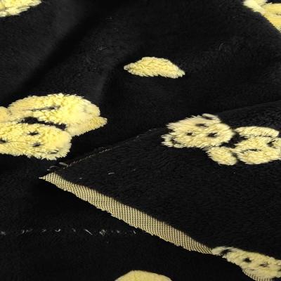 China Cation Yarn Soft Custom Jacquard Sherpa Shu Velveteen Flannel Fleece Fabric for sale