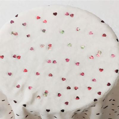 China Soft Gilding Embossed 100% Polyester Velboa Upholstered Dty Home Textile Heart Fabric for sale