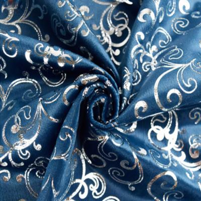 China Soft Warm Stamping Foil Bright Shiny Flannel Fleece Gilding Heart Print Fabric for sale