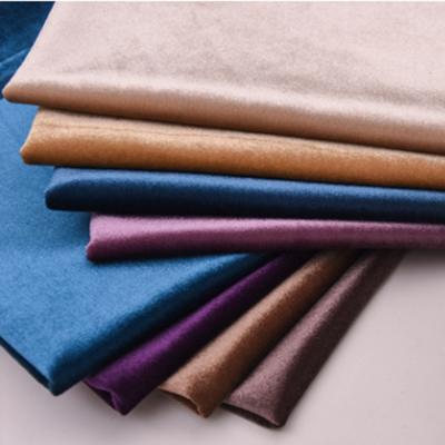 China Soft 100% Polyester Crystal Super Soft Knitted Mink Plush Velvet Fabric for sale