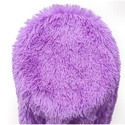 China Polyester Long Soft 100 Pile Plush Faux Fur Fabric For Cushions Upholsters Covering for sale