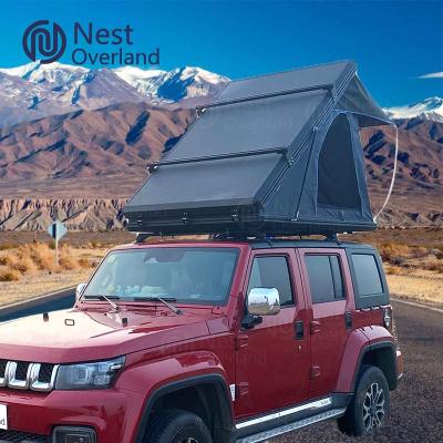 China China Best Price One New 2 Person OEM Style Shell Roof Top Annex Room Roof Top Tent Straight Bracing Type Hard One Bedroom Uktop Motorhome for sale