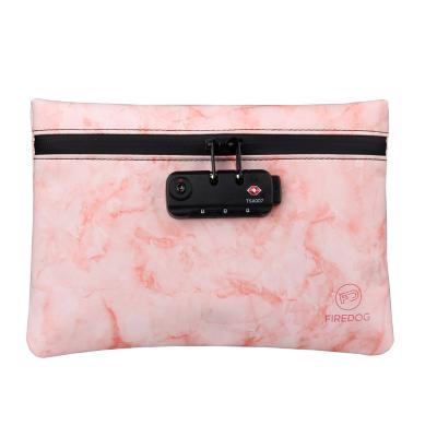 China PU Leather Shockproof Dustproof Carbon Lined Custom Smell Proof Stash Bag With Lock Smell Proof Bag For Smoking Accessories for sale