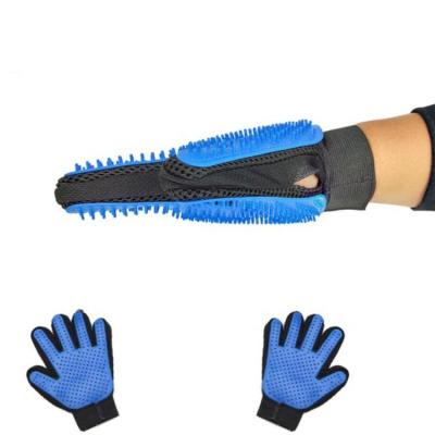 China New Arrival Viable Silicone Pet Shedding Glove, Pet Shower 2 in 1 Pet Grooming Glove for Dog Cat for sale