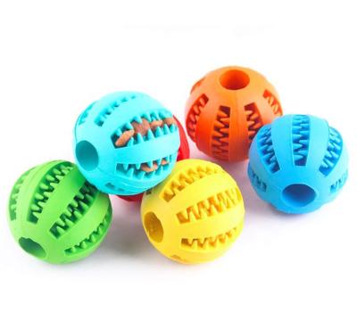 China Factory Wholesale Viable Interactive Cute Durable Rubber Pet Chew Toys Ball For Dog Cat for sale