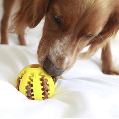 China Viable Supplier Hot Selling Free Sample Food Rubber Pet Bite Ball Chew Interactive Indestructible Hiding Dog Interactive for sale