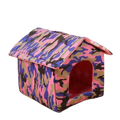 China Wholesale Breathable Outdoor Cat Waterproof Cat Kennel House Foldable And Washable Stray Warm Room for sale