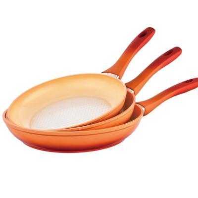 China Modern 3PCS Forged Nonstick Frying Pan Cookware Aluminum Pan Set for sale