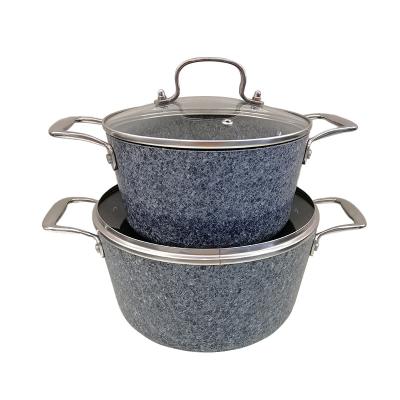 China Sustainable Factory Directly Supply Dark Gray Cookware Aluminum Portable Cookware for sale