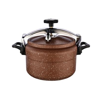 China Sustainable Factory Customized Aluminum Alloy Pressure Cooker Granite Explosion Proof Pressure Cooker for sale