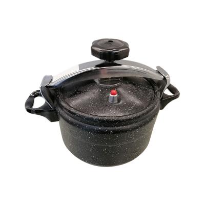 China Viable Top Marble Black Aluminum Multifunctional Pressure Cooker Pressure Cooker for sale