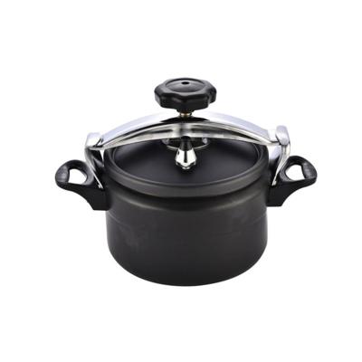 China Sustainable Commercial Aluminum Pressure Cooker Black Easy Clean Pressure Cooker Explosion Proof for sale