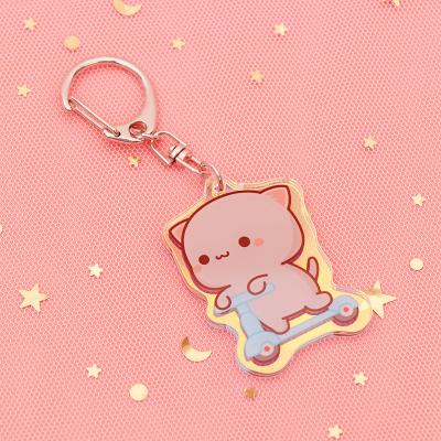 China Souvenir Gifts Promotion Wholesale NO MOQ Cartoon Custom Personalized Rainbow Acrylic Keychains for sale