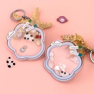 China Keepsake Gifts Custom Custom Cute Epoxy Rainbow Custom Anime Cartoon Keychains Designers Acrylic Shaker Wholesale Charms for sale