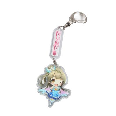 China Souvenir Gifts Transparent Double Side Printing Plastic Cartoon Custom Clear Printing Holographic Acrylic Charm Keychains For Promotional Gifts for sale