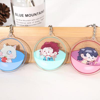 China Keepsake Gifts NO MOQ Custom Clear Acrylic Keychains Holographic Acrylic Charms Key Chain Custom Logo for sale