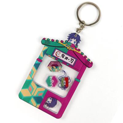 China Keepsake Gifts Custom Cute Anime Custom Epoxy Shaker Cartoon Keychains Designers Acrylic Wholesale Charms for sale