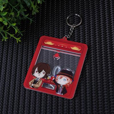 China Wholesale Personalized Charm Custom Acrylic Clear Shaker Cartoon Souvenir Gifts Promotion Cartoon Anime Shoe Key Chain for sale