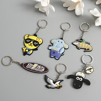 China Souvenirs Promotion Gift Key Chain 3D Manufacturer Customized Silicone Cartoon 2D Figure PVC Key Chains Custom Logo Anime Soft Rubber Keychains for sale