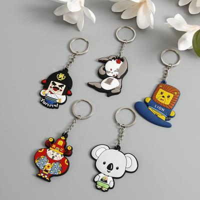 China Souvenirs Promotion Gift Key Chain Wholesale 3D Christmas 2D Customized Silicone Resin Cartoon Figure Key Chain Custom PVC Logo Keychains Anime Soft Rubber for sale