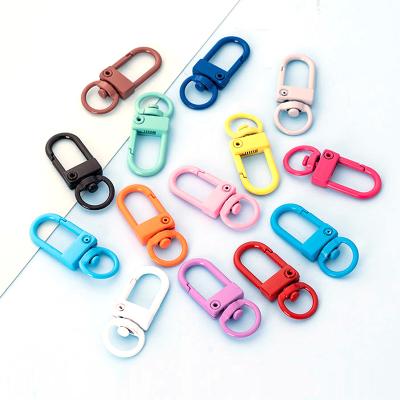 China DIY Handmade Jewelry Making U Shape Fashion Colorful Keychain Charms Handmade Metal Ring Charms Jewelry Keychains Accessories Keyring Key Chain With Chain for sale