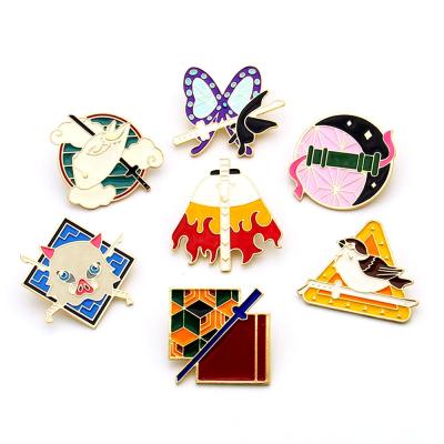 China Wholesale Europe Anime Cartoon Car Pin Metal Badges Holder Custom Metal Enamel Badges for sale